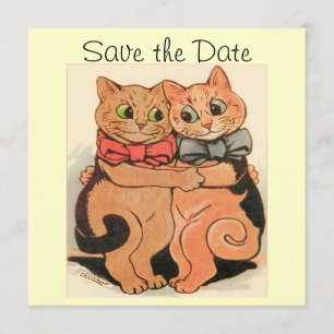Cuddling Cats Save the Date Card