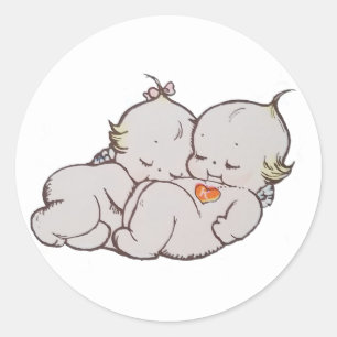 Cuddling Kewpies Stickers