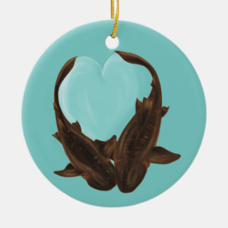 Cuddling Nurse Sharks Ceramic Tree Decoration