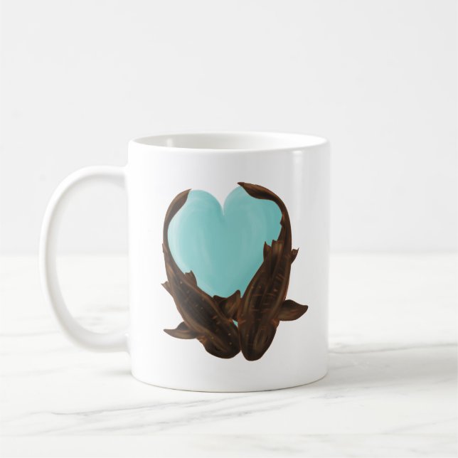 Cuddling Nurse Sharks Coffee Mug (Left)
