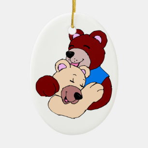 Cuddly Bears Ceramic Tree Decoration