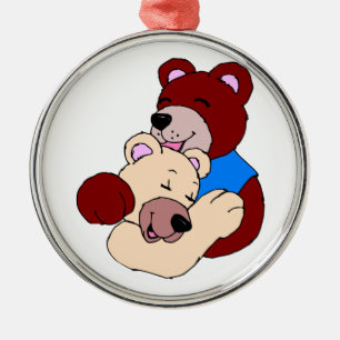 Cuddly Bears Metal Tree Decoration