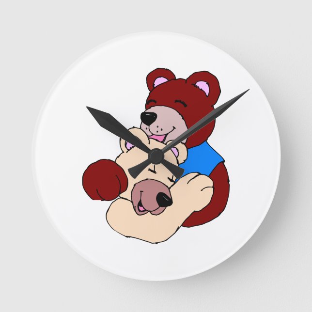 Cuddly Bears Round Clock (Front)