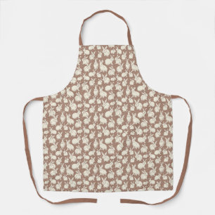 Cuddly Bunny Rabbits Bonanza - Mocha Mousse. Apron