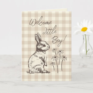 Cuddly Bunny Rabbits Bonanza - new baby boy. Card