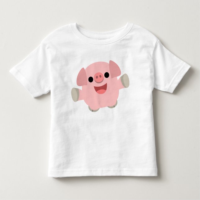 Cuddly Cartoon Pig Children T-shirt (Front)