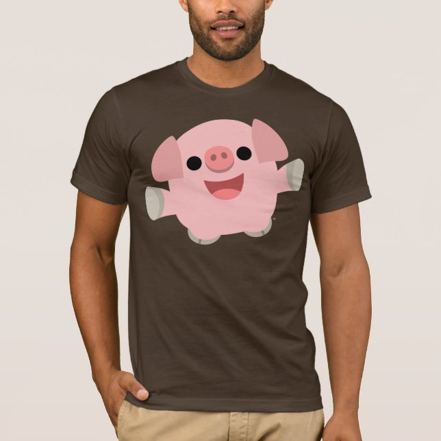 Cuddly Cartoon Pig T-shirt (Front)