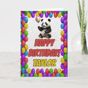 Cuddly Cute Panda Bear Greeting Happy Birthday Card