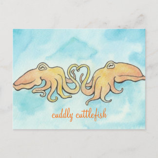 Cuddly Cuttlefish Love Postcard