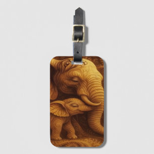 Cuddly Elephants Luggage Tag