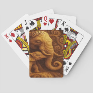 Cuddly Elephants Playing Cards