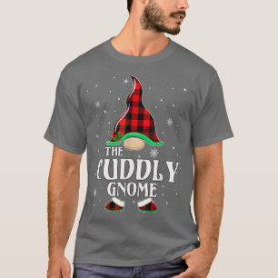 Cuddly Gnome Buffalo Plaid Matching Family Christm T-Shirt