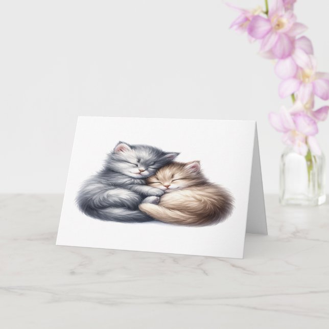 Cuddly Kittens Card (Orchid)