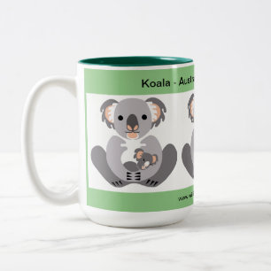 Cuddly KOALA - Australian Wildlife- Nature Two-Tone Coffee Mug
