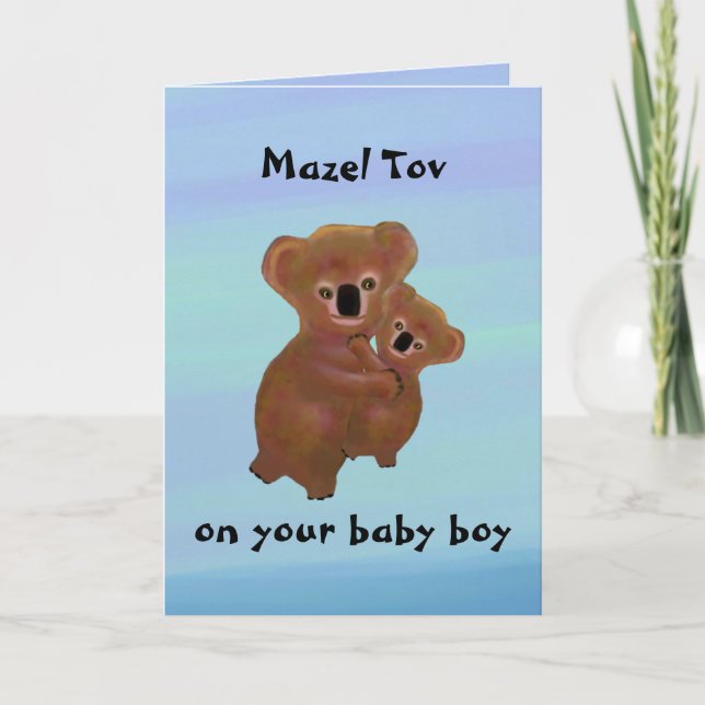 Cuddly Koala Baby Card (Front)