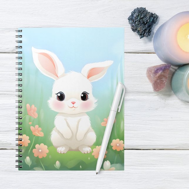 Cuddly Meadow: Baby Rabbit in Spring Flowers  Notebook (Creator Uploaded)