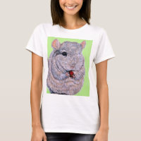 Cuddly Nibbling Chinchilla Painting