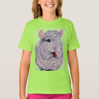Cuddly Nibbling Chinchilla Painting T-Shirt