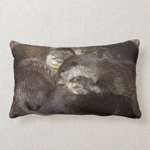 Cuddly otters lumbar cushion