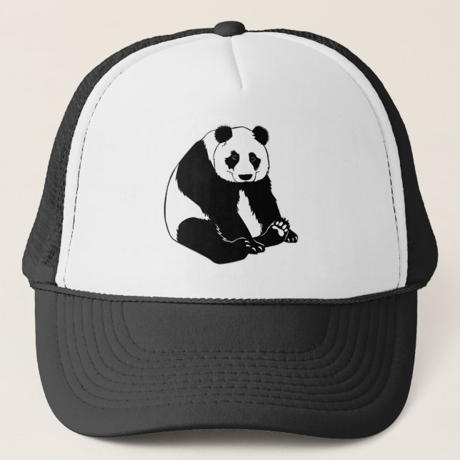 Cuddly Panda Bear Trucker Hat (Front)