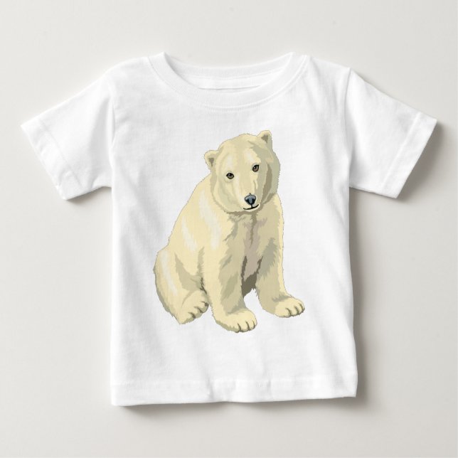 Cuddly  Polar Bear Baby T-Shirt (Front)
