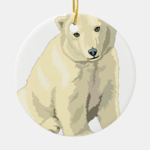 Cuddly Polar Bear Ceramic Tree Decoration