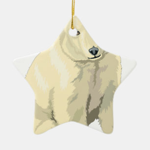 Cuddly Polar Bear Ceramic Tree Decoration