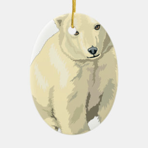 Cuddly Polar Bear Ceramic Tree Decoration