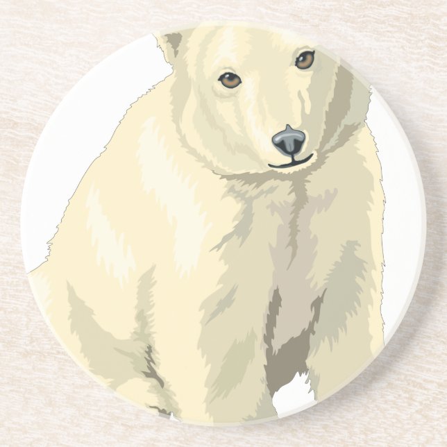 Cuddly  Polar Bear Coaster (Front)