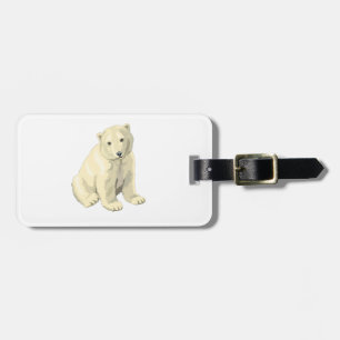 Cuddly  Polar Bear Luggage Tag