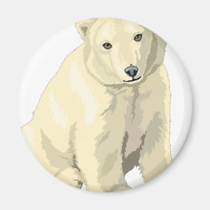 Cuddly  Polar Bear Magnet