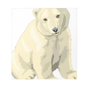 Cuddly  Polar Bear Notepad