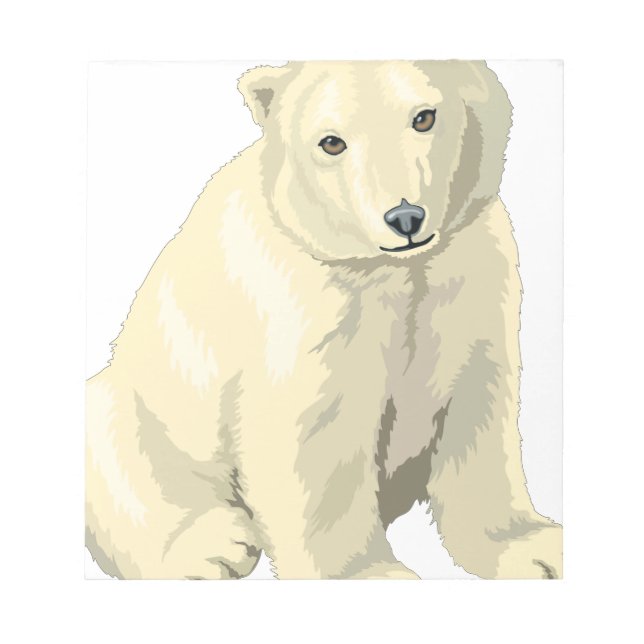 Cuddly  Polar Bear Notepad (Front)