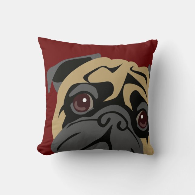 Cuddly Pug Cushion (Front)
