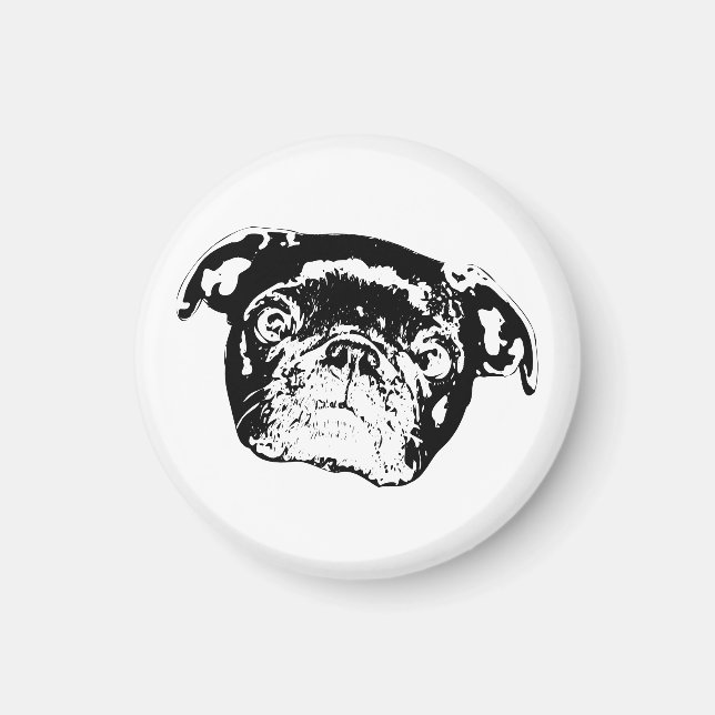 Cuddly Pug Home Accent Magnet (Front)