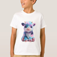 Cuddly Tie-Dye Galaxy Fluffy Baby Cow Kids