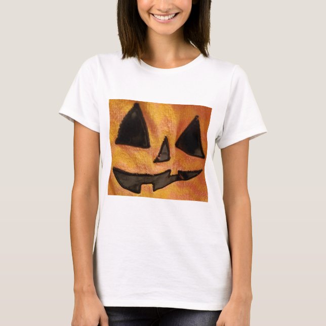 Cuddly Tilting Jack-O-Lantern T-Shirt (Front)