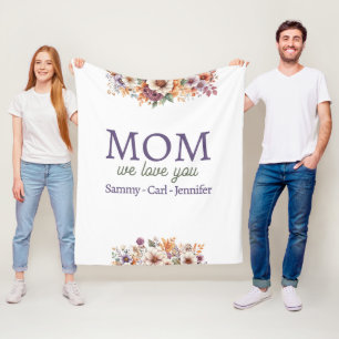 Cuddly We Love You Mum Fleece Blanket