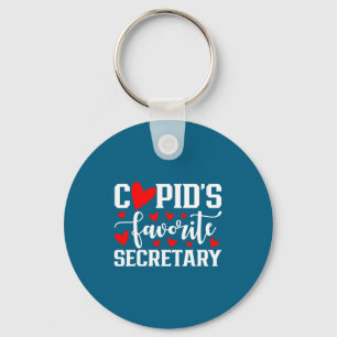 Cud's Favorite Secretary Cute Heart Valentine's Da Key Ring