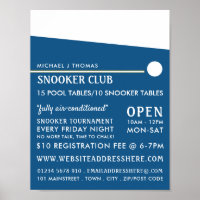 Cue Ball, Pool Club, Snooker Club Advertising