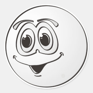 Cue Pool Ball Cartoon Classic Round Sticker