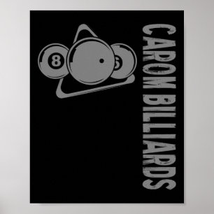 Cue Sports Carom Billiards Poster