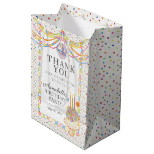Cue the Confetti Birthday Party Dessert Medium Gift Bag
