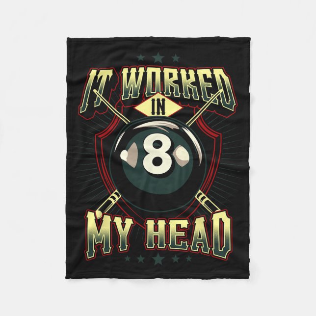 Cue The Oops Billiards Unplanned  Fleece Blanket (Front)