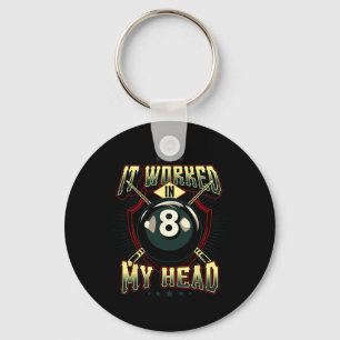 Cue The Oops Billiards Unplanned  Key Ring