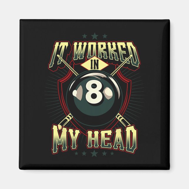 Cue The Oops Billiards Unplanned  Magnet (Front)