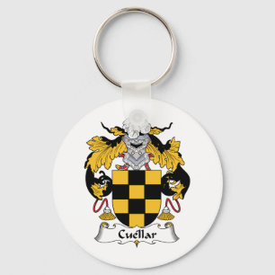 Cuellar Family Crest Key Ring
