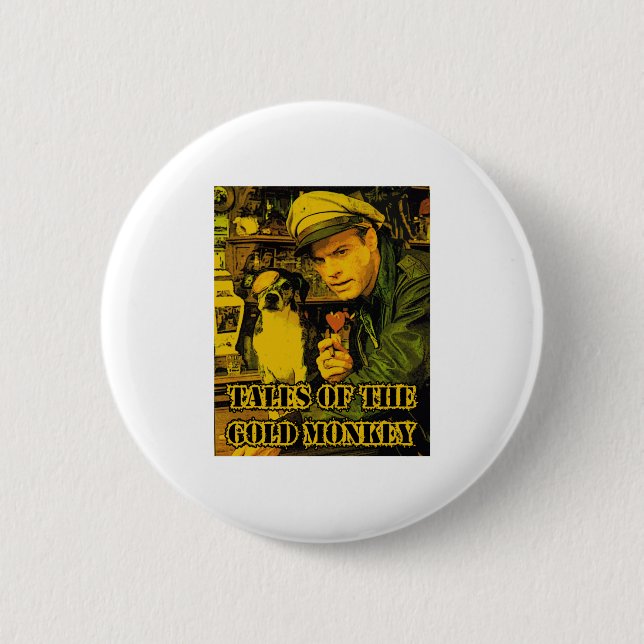 cuentos del mono de oro 6 cm round badge (Front)