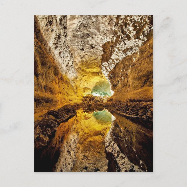 Cueva de los Verdes Canary Islands Spain Cave Postcard (Front)