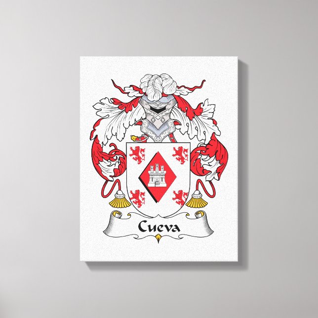 Cueva Family Crest Canvas Print (Front)